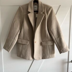 NWT! ABERCROMBIE & FITCH WOOL BLEND BLAZER / JACKET / COAT - SIZE LARGE
